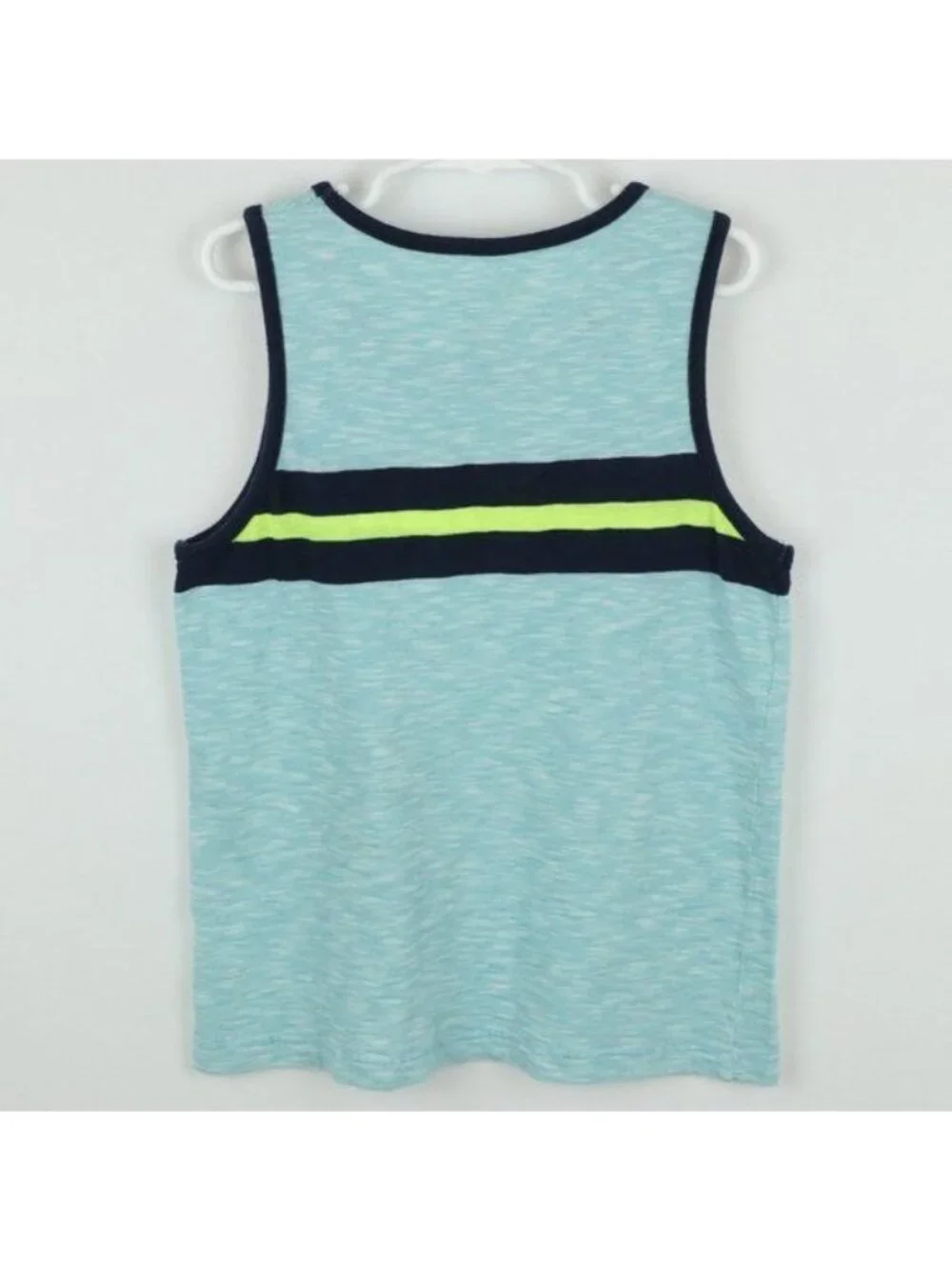 Sonoma Boys Size 7X Blue Green Striped Scoop Neck Tank Top